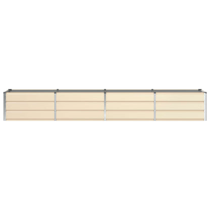 vidaXL Jardinière Ivoire 320 x 80 x 45 cm Acier