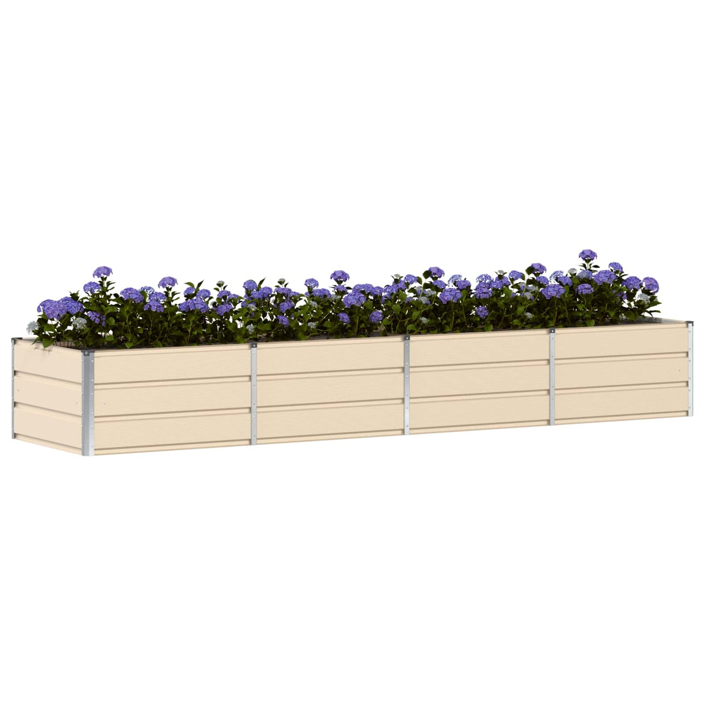 vidaXL Jardinière Ivoire 320 x 80 x 45 cm Acier