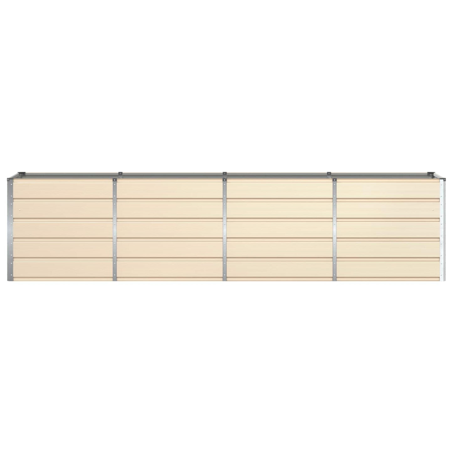 vidaXL Pflanzkübel Elfenbein 240 x 80 x 75 cm Stahl