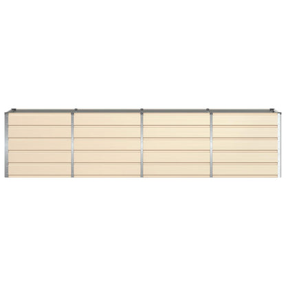vidaXL Pflanzkübel Elfenbein 240 x 80 x 75 cm Stahl