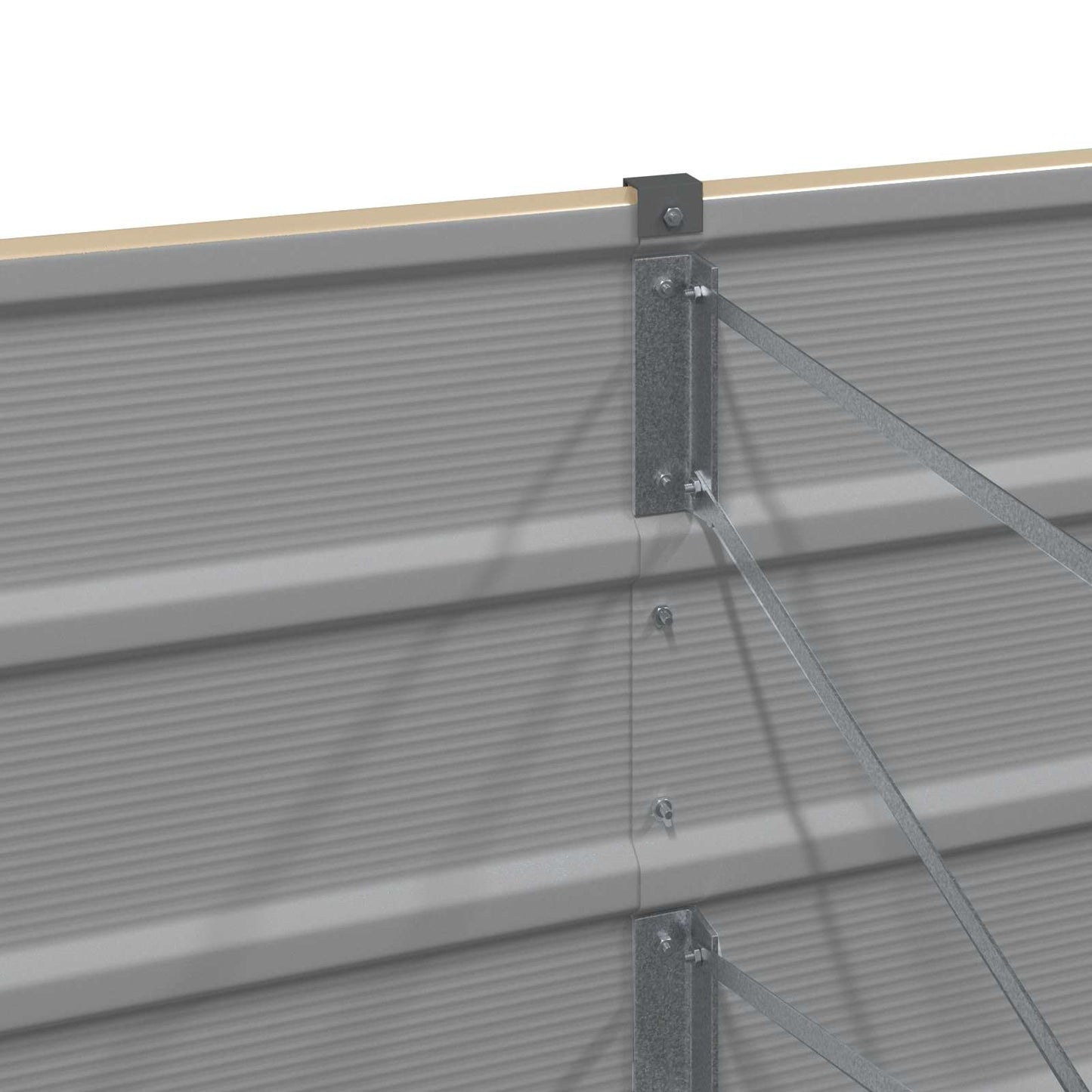 Pflanzkübel Elfenbein 400 x 80 x 45 cm Stahl