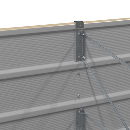 Pflanzkübel Elfenbein 400 x 80 x 45 cm Stahl