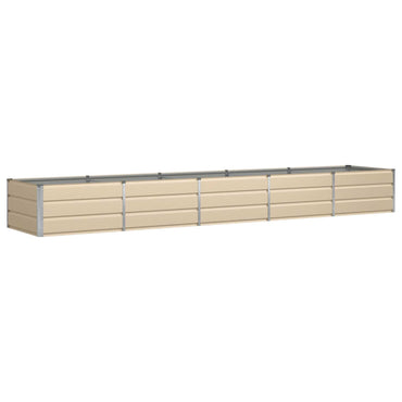 vidaXL Jardinière Ivoire 400 x 80 x 45 cm Acier