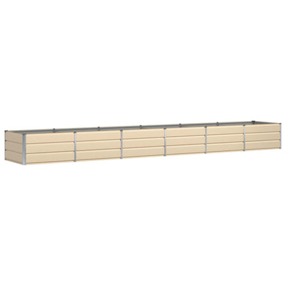 vidaXL Jardinière Ivoire 480 x 80 x 45 cm Acier