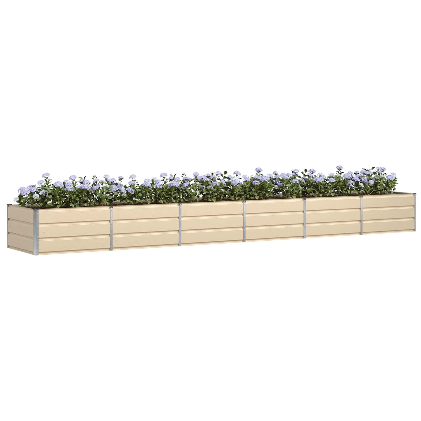 vidaXL Jardinière Ivoire 480 x 80 x 45 cm Acier