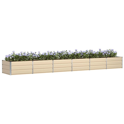 vidaXL Jardinière Ivoire 480 x 80 x 45 cm Acier