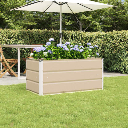 vidaXL Jardinière Ivoire 100 x 50 x 45 cm Acier galvanisé