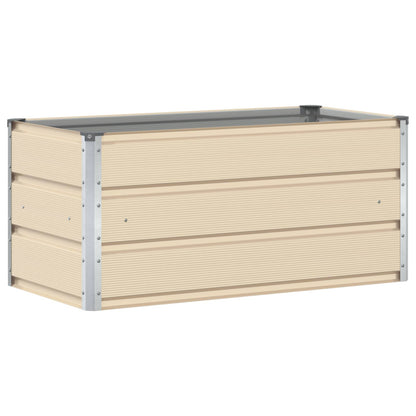 vidaXL Jardinière Ivoire 100 x 50 x 45 cm Acier galvanisé