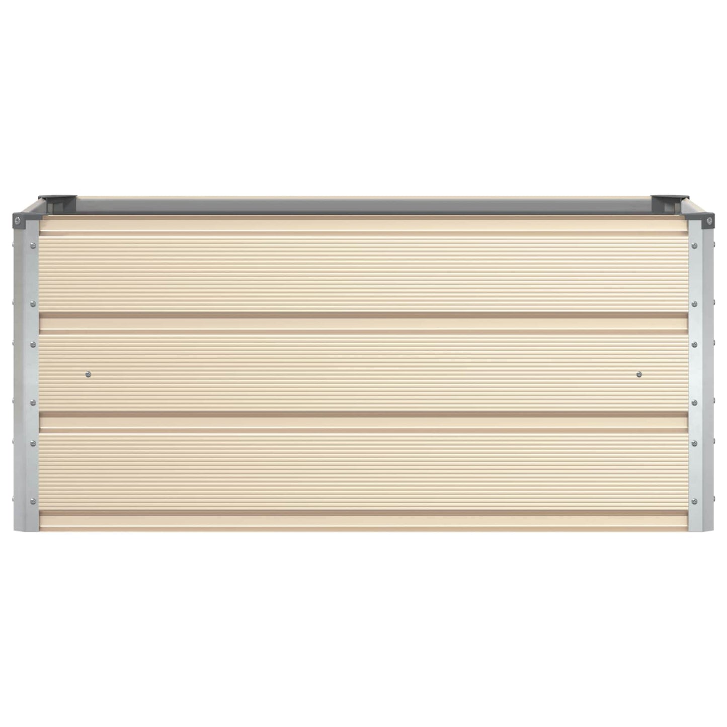 vidaXL Jardinière Ivoire 100 x 50 x 45 cm Acier galvanisé