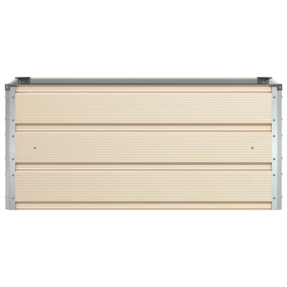vidaXL Jardinière Ivoire 100 x 50 x 45 cm Acier galvanisé