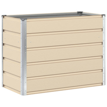 vidaXL Jardinière Ivoire 480 x 50 x 45 cm Acier Galvanisé