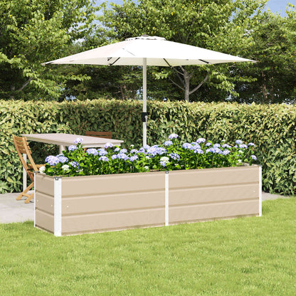 vidaXL Jardinière Ivoire 480 x 50 x 45 cm Acier Galvanisé