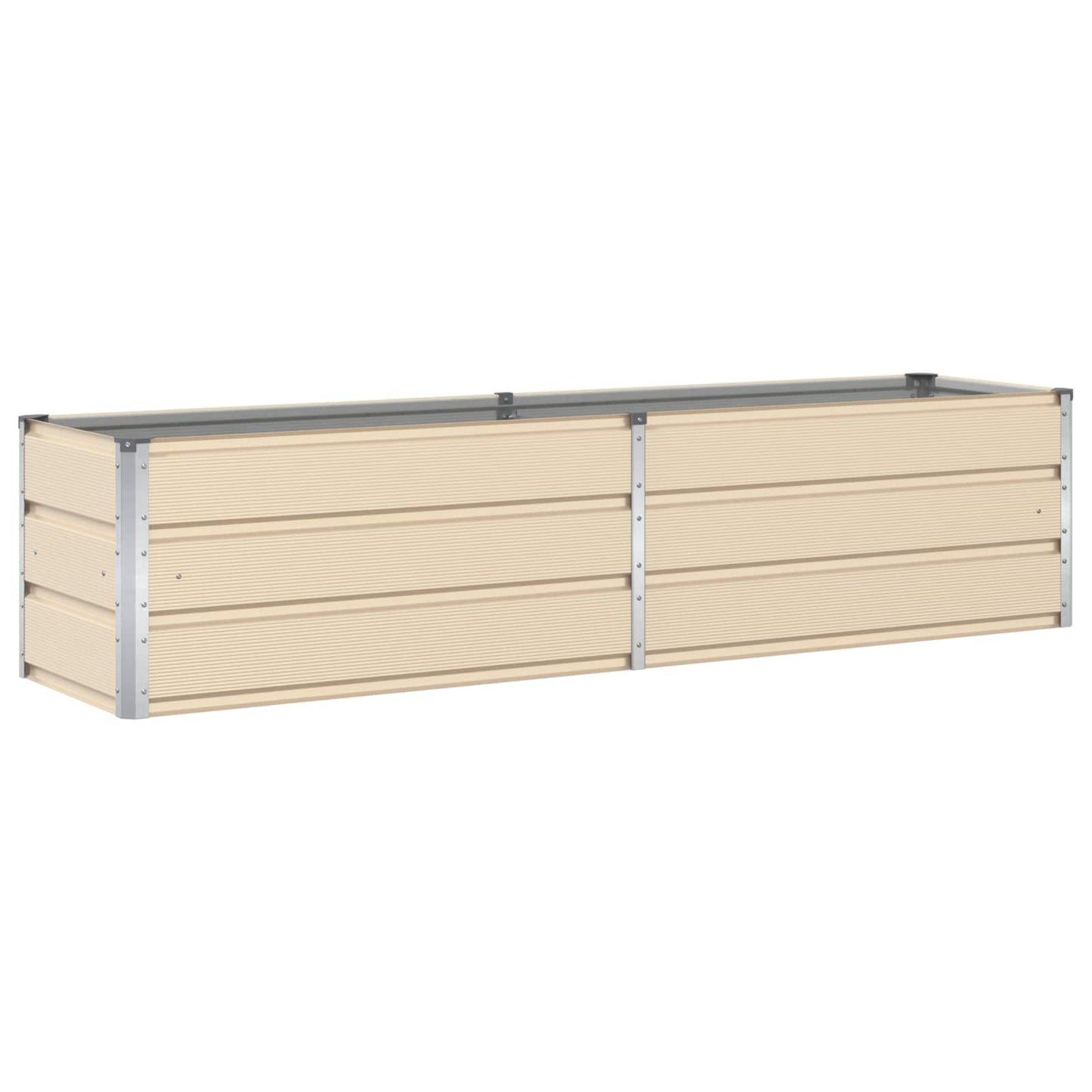 vidaXL Jardinière Ivoire 480 x 50 x 45 cm Acier Galvanisé