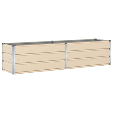 vidaXL Jardinière Ivoire 480 x 50 x 45 cm Acier Galvanisé