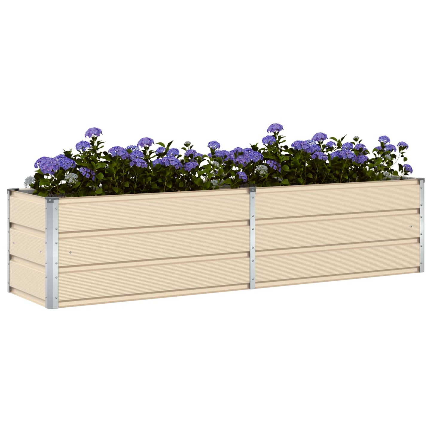 vidaXL Jardinière Ivoire 480 x 50 x 45 cm Acier Galvanisé