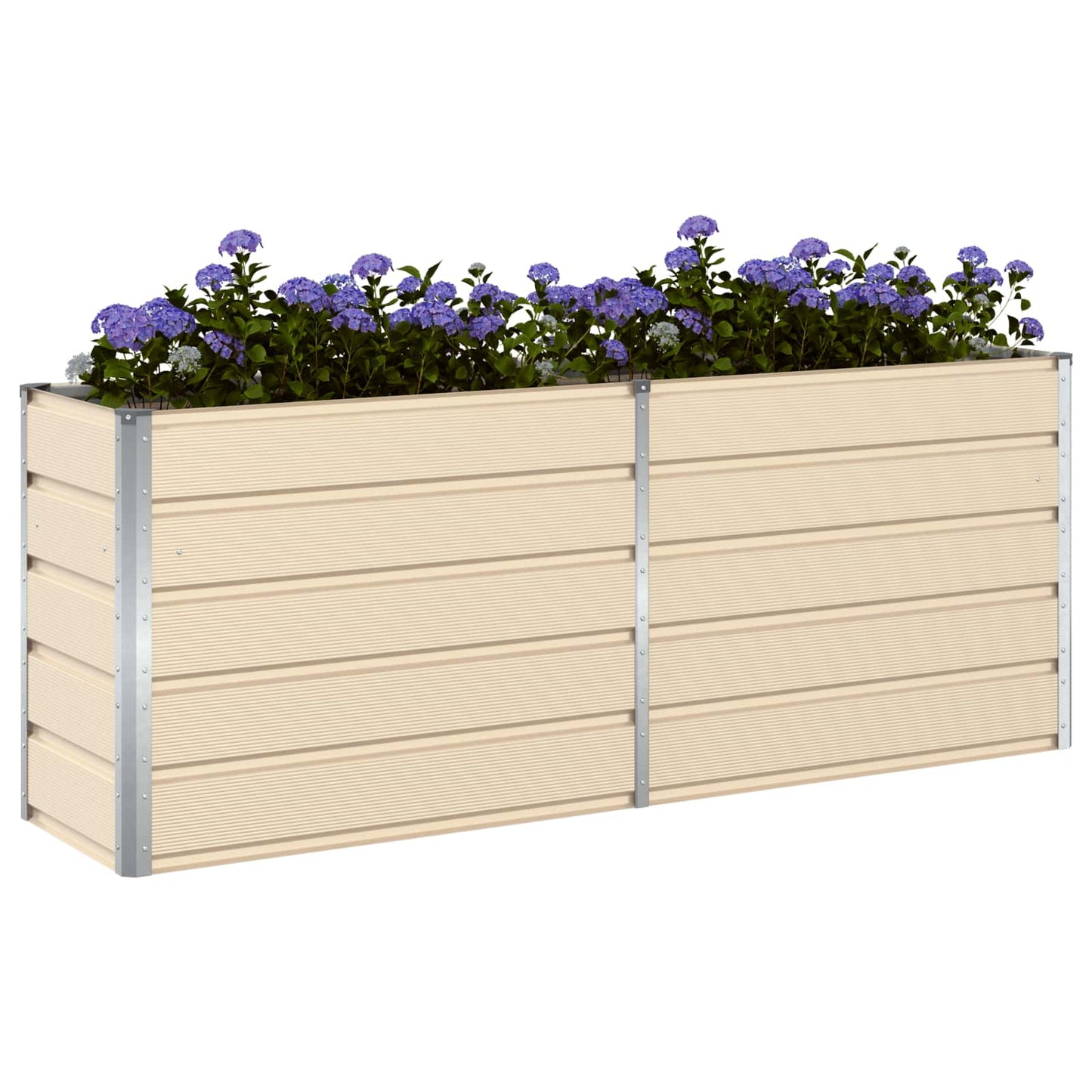 vidaXL Jardinière Ivoire 480 x 50 x 45 cm Acier Galvanisé