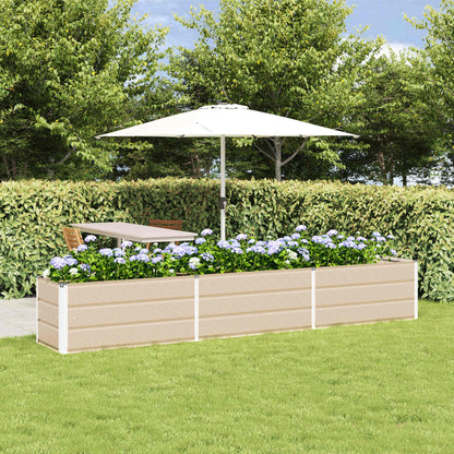 vidaXL Jardinière Ivoire 480 x 50 x 45 cm Acier Galvanisé