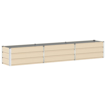 vidaXL Jardinière Ivoire 480 x 50 x 45 cm Acier Galvanisé