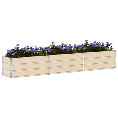 vidaXL Jardinière Ivoire 480 x 50 x 45 cm Acier Galvanisé