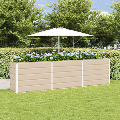 vidaXL Jardinière Ivoire 480 x 50 x 45 cm Acier Galvanisé