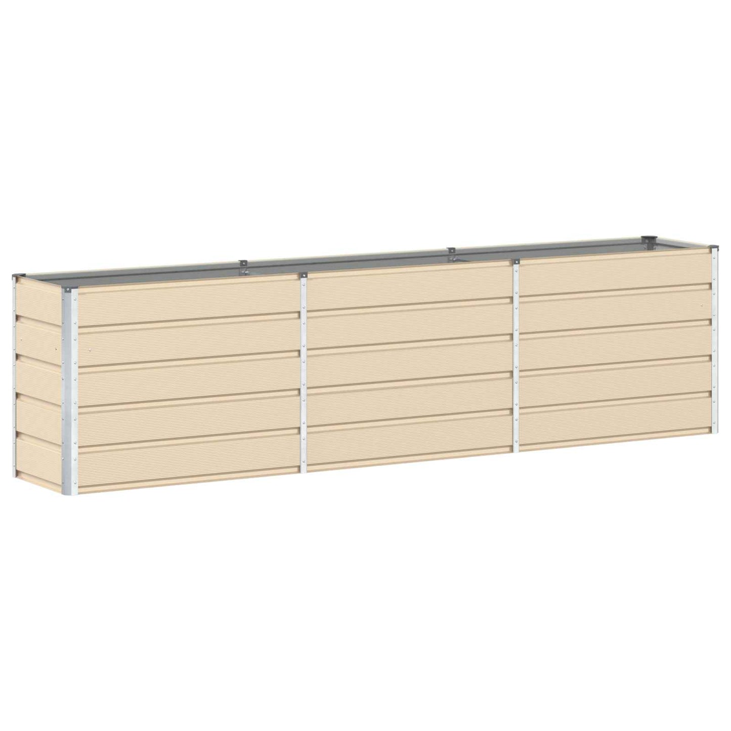 vidaXL Jardinière Ivoire 480 x 50 x 45 cm Acier Galvanisé