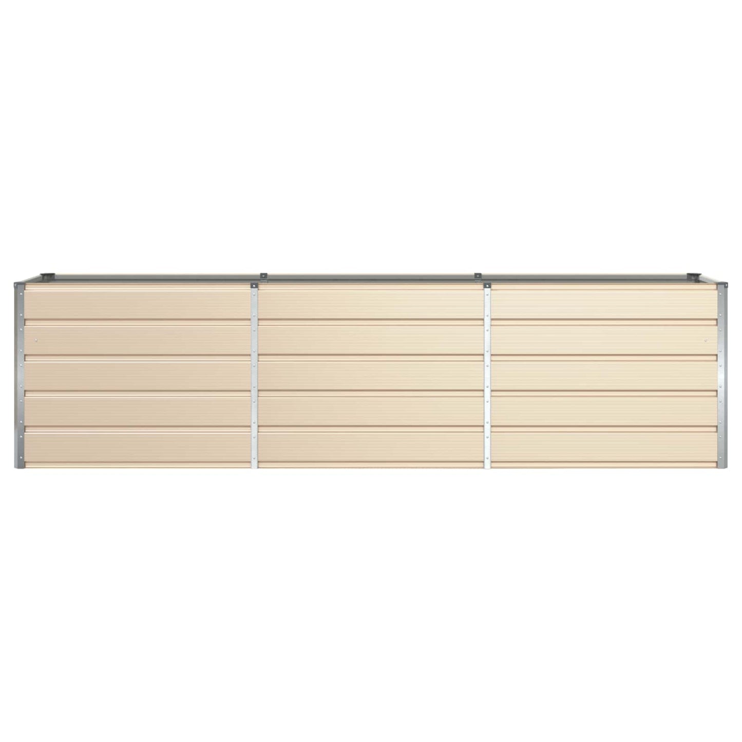 vidaXL Jardinière Ivoire 480 x 50 x 45 cm Acier Galvanisé
