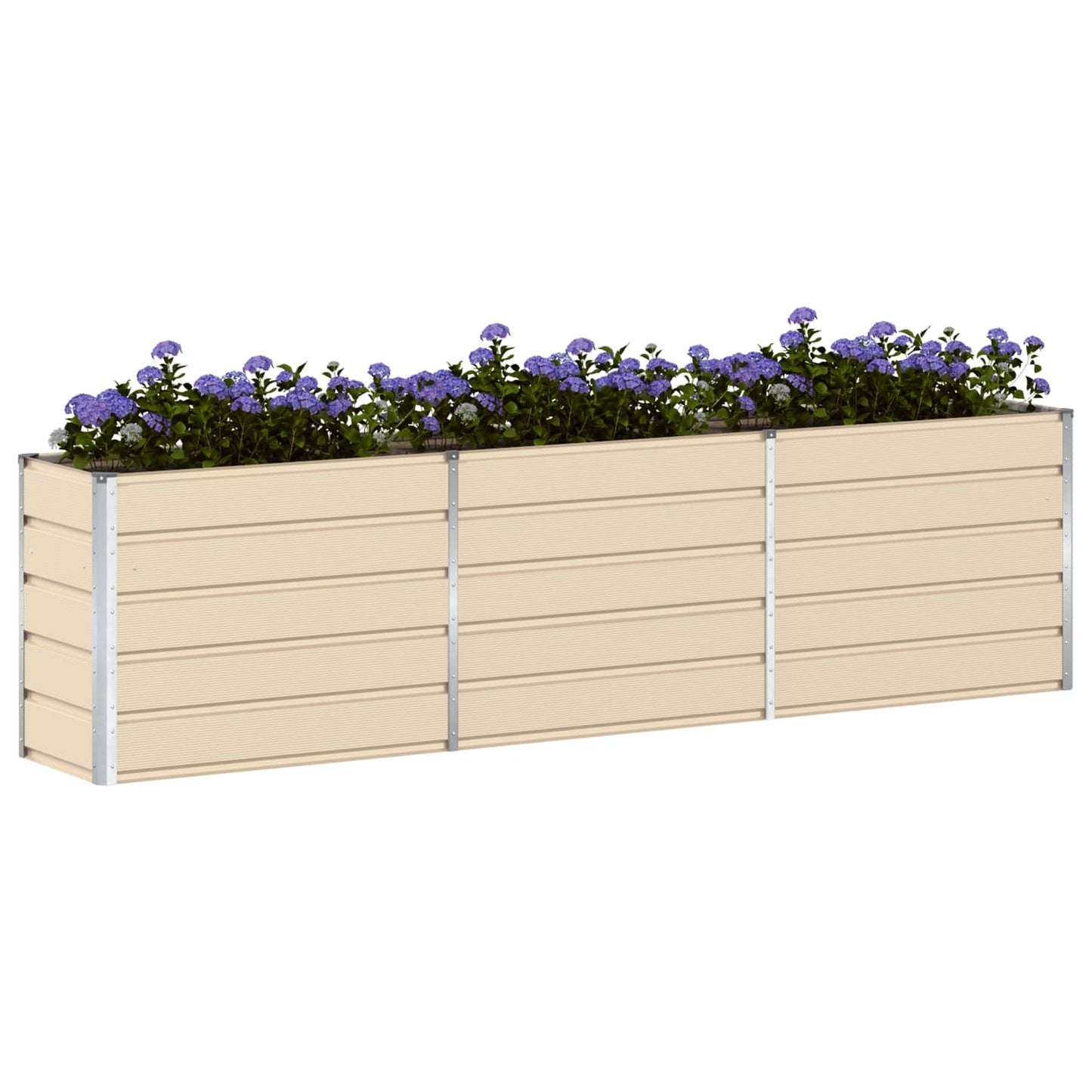 vidaXL Jardinière Ivoire 480 x 50 x 45 cm Acier Galvanisé