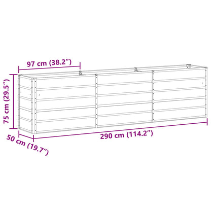 vidaXL Jardinière Ivoire 480 x 50 x 45 cm Acier Galvanisé
