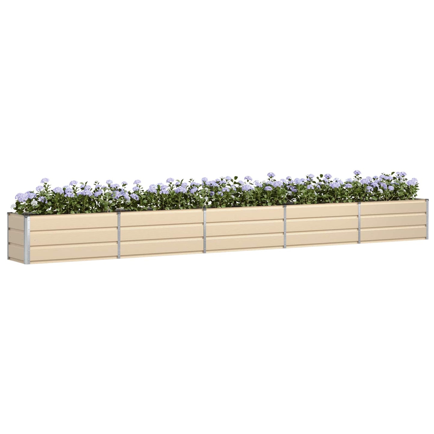 vidaXL Jardinière Ivoire 480 x 50 x 45 cm Acier Galvanisé