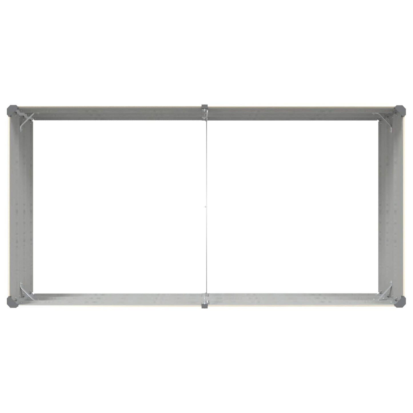 vidaXL Pflanzkübel Elfenbein 195 x 100 x 45 cm Verzinkter Stahl