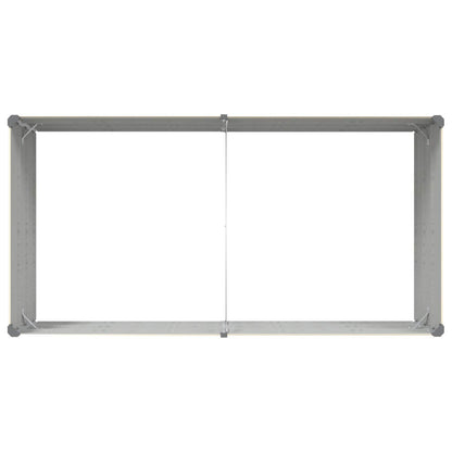 vidaXL Pflanzkübel Elfenbein 195 x 100 x 45 cm Verzinkter Stahl