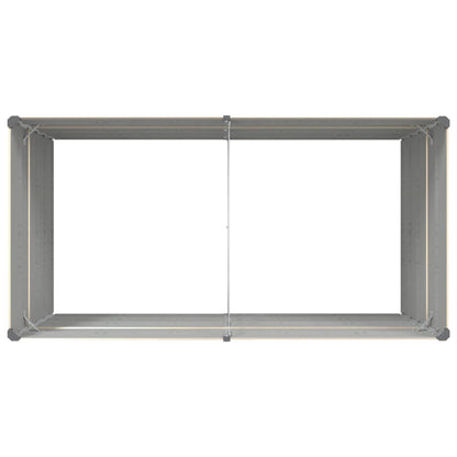 vidaXL Pflanzkübel Elfenbein 195 x 100 x 45 cm Verzinkter Stahl