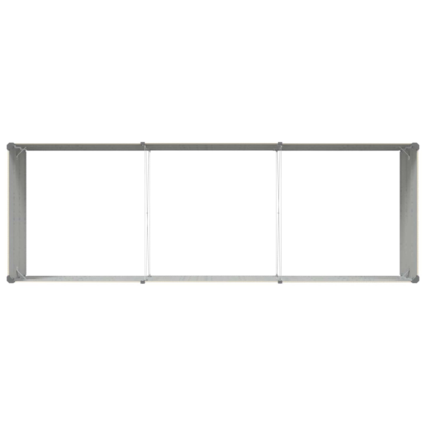 vidaXL Pflanzkübel Elfenbein 195 x 100 x 45 cm Verzinkter Stahl