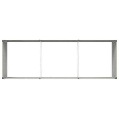 vidaXL Pflanzkübel Elfenbein 195 x 100 x 45 cm Verzinkter Stahl