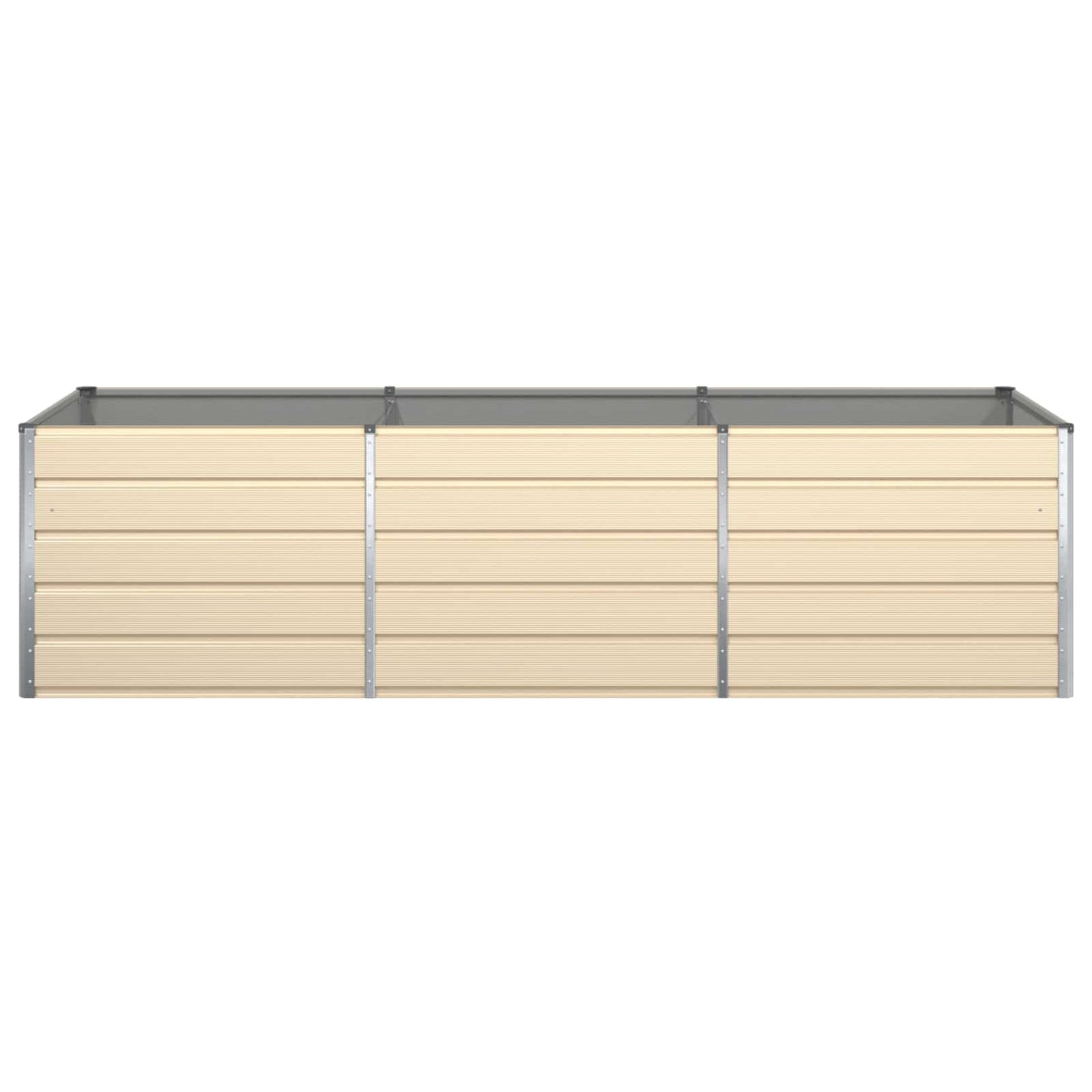 Pflanzkübel Elfenbein 195 x 100 x 45 cm Verzinkter Stahl