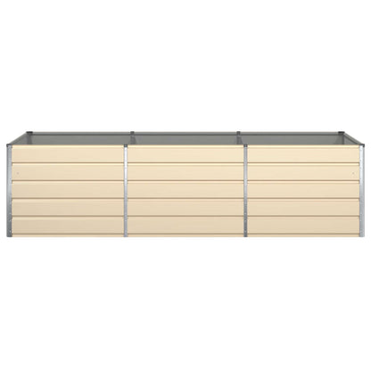 Pflanzkübel Elfenbein 195 x 100 x 45 cm Verzinkter Stahl