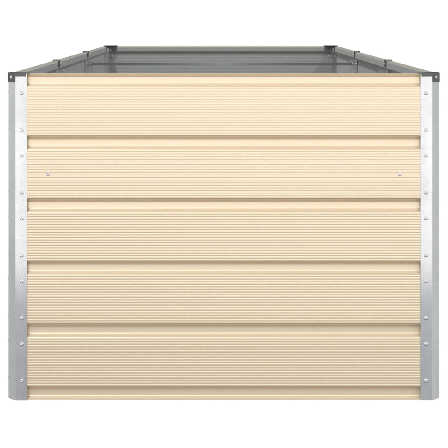 Pflanzkübel Elfenbein 195 x 100 x 45 cm Verzinkter Stahl