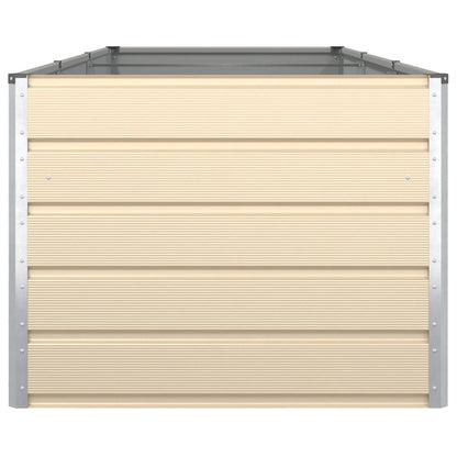 Pflanzkübel Elfenbein 195 x 100 x 45 cm Verzinkter Stahl