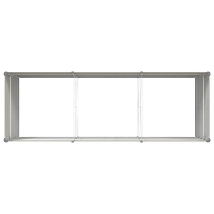 Pflanzkübel Elfenbein 195 x 100 x 45 cm Verzinkter Stahl