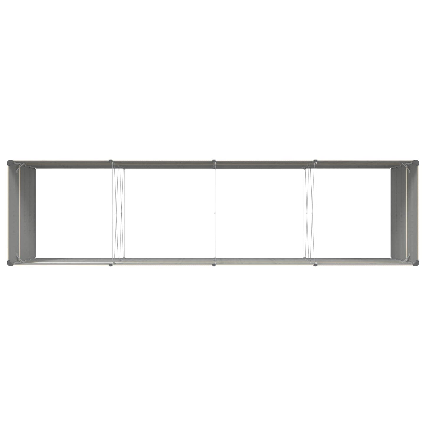 vidaXL Pflanzkübel Elfenbein 195 x 100 x 45 cm Verzinkter Stahl