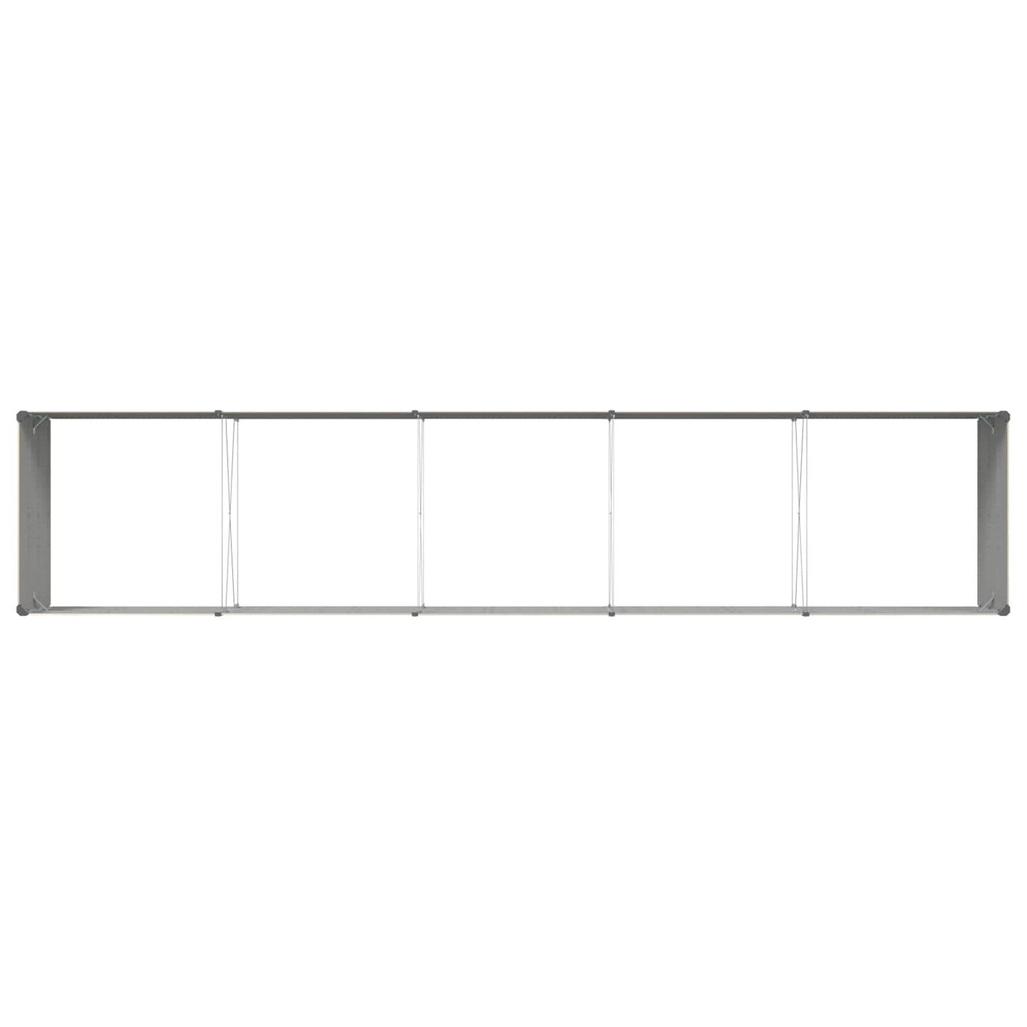 vidaXL Pflanzkübel Elfenbein 195 x 100 x 45 cm Verzinkter Stahl