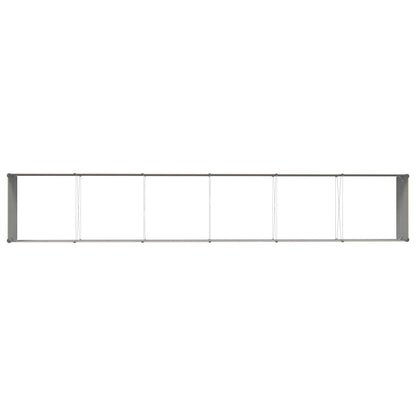 vidaXL Pflanzkübel Elfenbein 195 x 100 x 45 cm Verzinkter Stahl