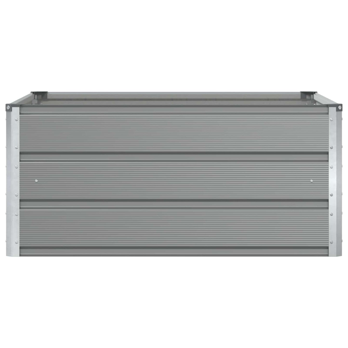vidaXL Pflanzkübel Hellgrau 100 x 100 x 45 cm Stahl