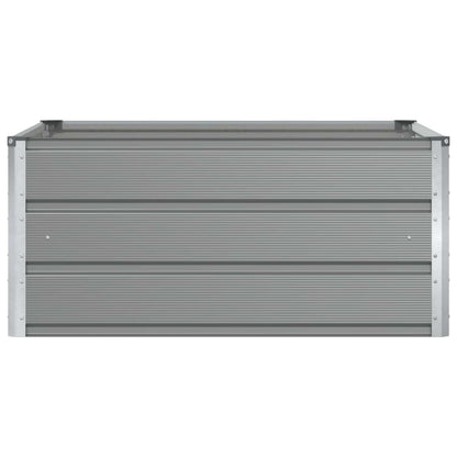 vidaXL Pflanzkübel Hellgrau 100 x 100 x 45 cm Stahl