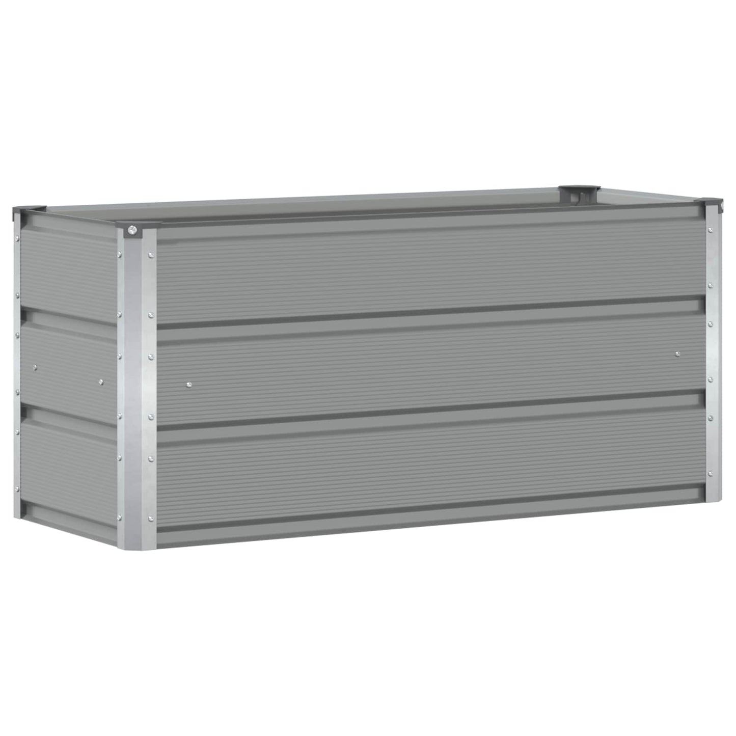 vidaXL Pflanzkübel Hellgrau 100 x 40 x 45 cm Stahl