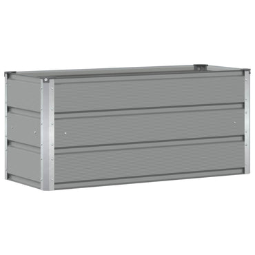 vidaXL Pflanzkübel Hellgrau 100 x 40 x 45 cm Stahl