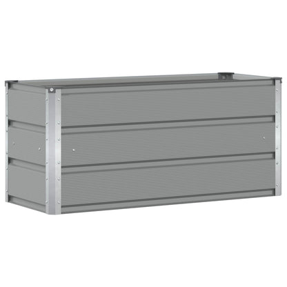 vidaXL Pflanzkübel Hellgrau 100 x 40 x 45 cm Stahl