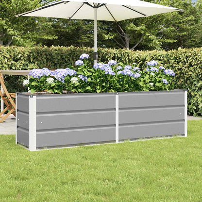 vidaXL Jardinière Gris clair 160 x 40 x 45 cm Acier