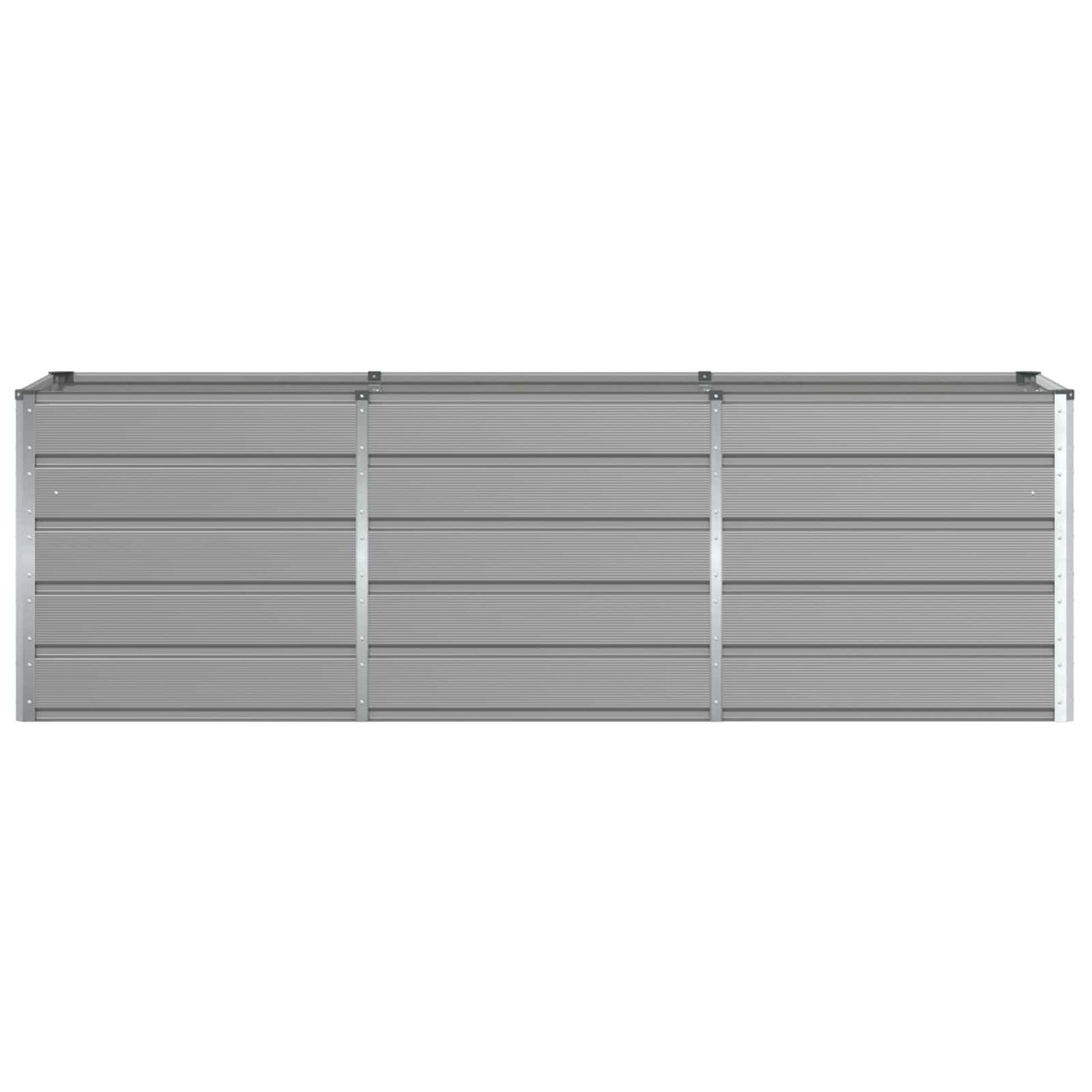 vidaXL Pflanzkübel Hellgrau 240 x 80 x 75 cm Stahl