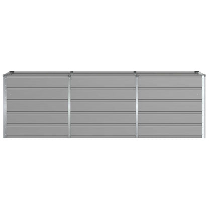vidaXL Pflanzkübel Hellgrau 240 x 80 x 75 cm Stahl